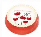 80 års röda blommor